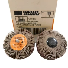 Standard Abrasives 625425 Flapwheels 3" x 1" x 1/4-20 60 Grit A/O (Box of 10)