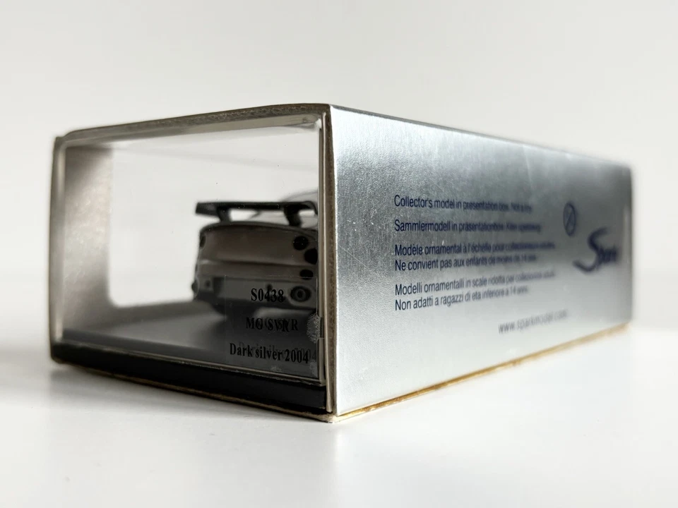 Súper Raro 1:43 Spark Models 2004 MG SVR Plata Oscura ¡En Perfecto Estado!! Foto 3 de 4