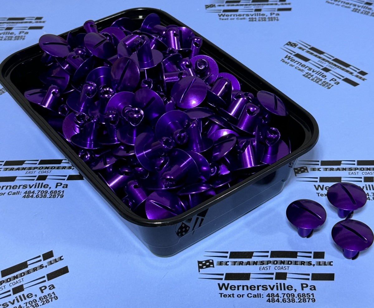 ANODIZED ALUMINUM DZUS FASTENERS - PURPLE - 7/16” - .500 - LARGE