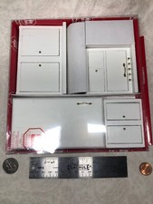 1:12 Town Square Miniature Furniture White Wood Kitchen Set Oven Fridge Sink S