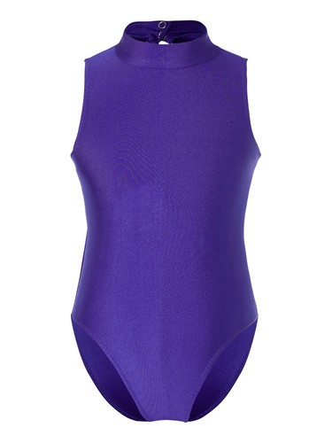 Girls Sleeveless Backless Ballet Dance Leotard Mock Neck Gymnastics Bodysuit - 第 30/54 張圖片