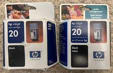 HP Inkjet 20 Black Ink Cartridge Genuine OEM lot of 2 bundle