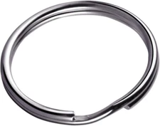 100-Pack Split Key Rings (1 Inch/25Mm) - Silver Nickel Metal Keychain Rings for