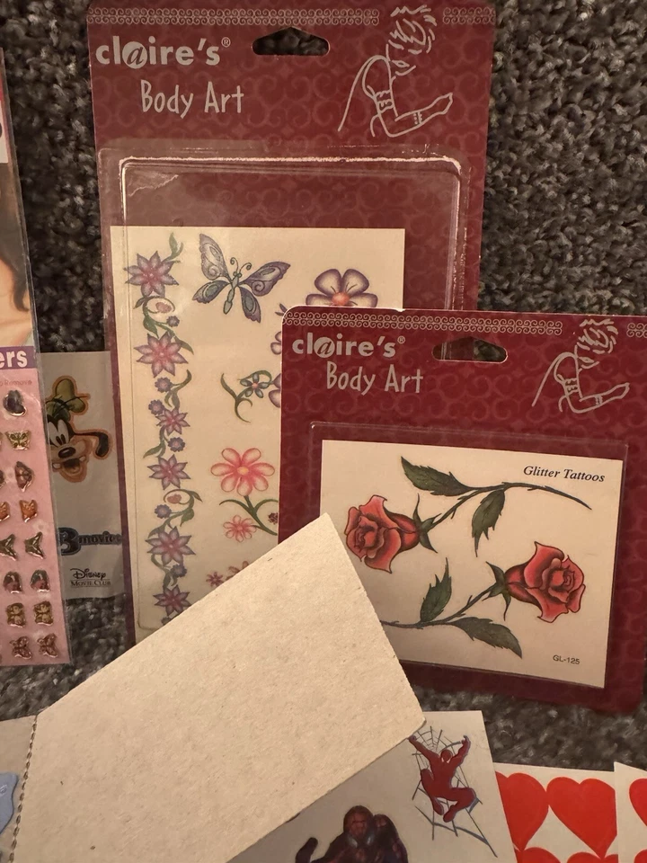 Y2K Sticker Tattoo Sandylion Claire’s Body Art Lot Of 19 Vending Machine - Image 3 of 4