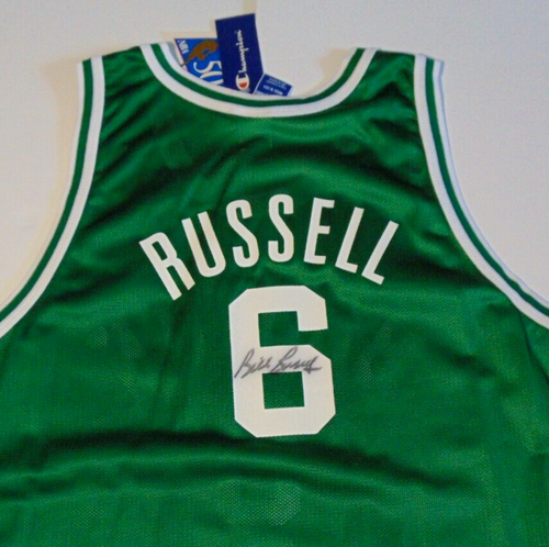 New Vintage 1996 Bill Russell Signed Boston Celtics Champion Jersey Size 44 COA - Picture 1 of 20