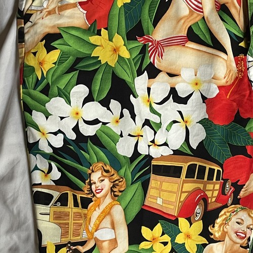 Pantaloncini da golf Loudmouth uomo taglia 40 floreali pinup hawaiana ragazza stampa all over - Foto 3 di 13