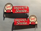 1950's MARX DAY NITE HI TEST GAS SERVICE STATION PLAYSET TIN ROOF SIGNS TOY PART