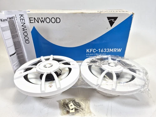 Kenwood KFC-1633MRW 6.5" Marine 2-Way Speaker Set White 100W 4 Ohm Grilles