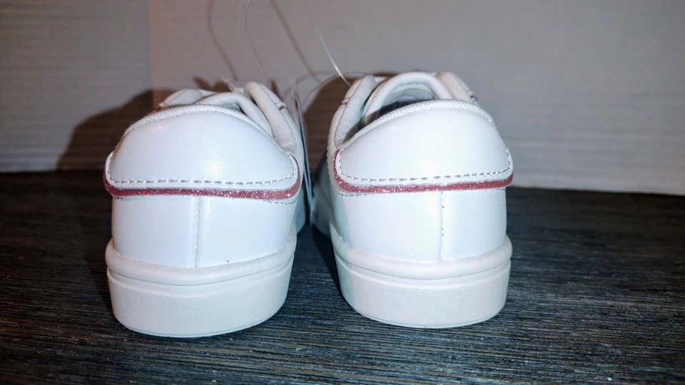 Nuevo con etiquetas BABY Gap Disney Aristocats Marie Zapatilla Blanco Rosa Borde Niño Pequeño Talla 5 Foto 3 de 4