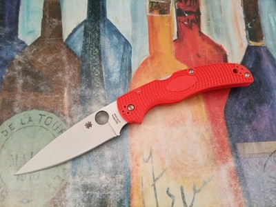Spyderco Native Chief, Satin CTS-XHP Plain Blade, Orange FRN Handle, Exclusive