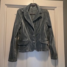 Sanctuary Clothing Women's Light Blue Velvet Jacket Size L