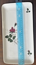 Vintage Unique Seltmann Weiden & Bavaria Rectangular Serving Tray Rose Design