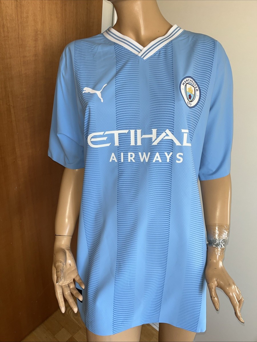 Manchester City Puma #9 Haaland Football Soccer Shirt Jersey Blue