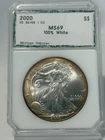 2000 PCI American Silver Eagle $1 - Bullseye Toned