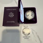1986 S AMERICAN SILVER EAGLE 🦅 PROOF W/ OGP & COA -RIM TONING