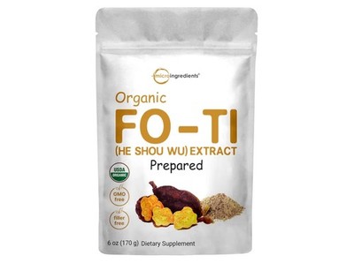 Organic He Shou Wu, Pure Fo Ti Extract Powder, 6 Ounce, Prepared Exp 7/2027