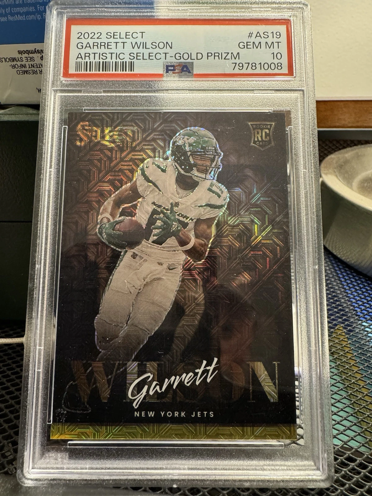 Garrett Wilson Panini Select Artistic Selections #AS19 Gold Prizm