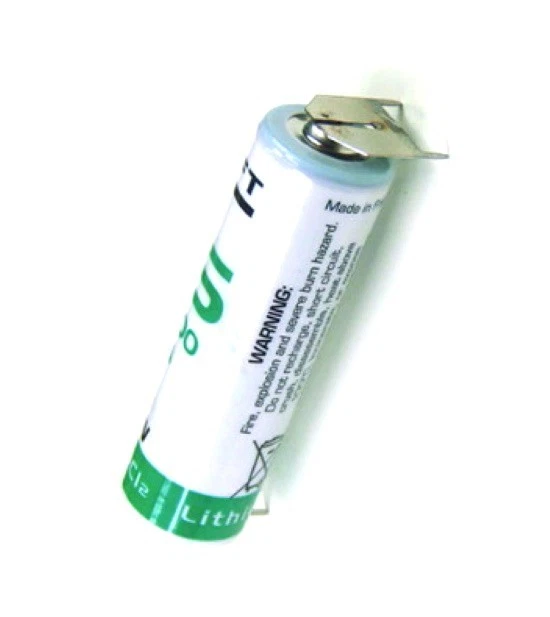 Pile SAFT LS-14500 3.6 V Lithium Thionyl Chloride 3PF picots à souder 3 Contacts - Photo 3/4