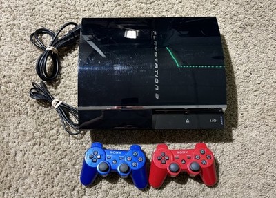 PlayStation 3 PS3 Fat Backwards Compatible CECHE01 80GB W/ Cords & Controller