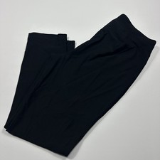 Eileen Fisher Black Stretch Pants Size Medium Elastic Waist Slim Straight