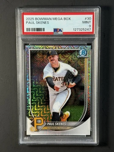 2025 Bowman Chrome Paul Skenes Mega Box Mojo Choice PSA 9 MINT PIT Pirates