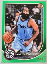 2025-26 Bowman Basketball  Green  James Harden /99 #119 LA Clippers