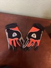 NFL Equipment Player Worn Linemen Football Gloves Orange — photo 1
