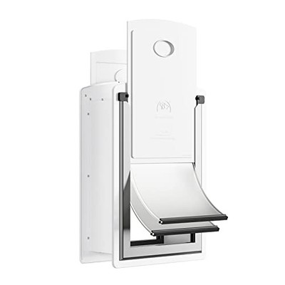 Cat Door for Wall, Energy Efficient Pet Door with Steel Frame, Telescoping