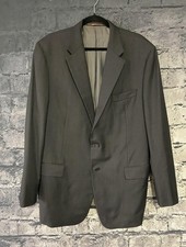 Hickey Freeman Blazer Mens 46 Long Charcoal Wool Tasmanian Loro Piana Super 130s