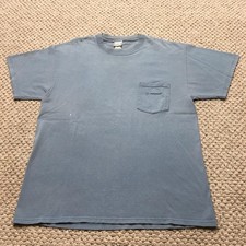 Vintage 90s Boeing T-Shirt Mens Large Blue Pocket Logo Made In USA Aviation Tee