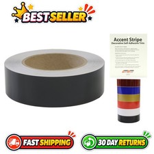Solid 1 X 50 Vinyl Stripe Tape For Auto Truck Boat Waterproof Black Solid 1 X 50 Vinyl Stripe Tape For Auto Truck Boat Waterproof Black
