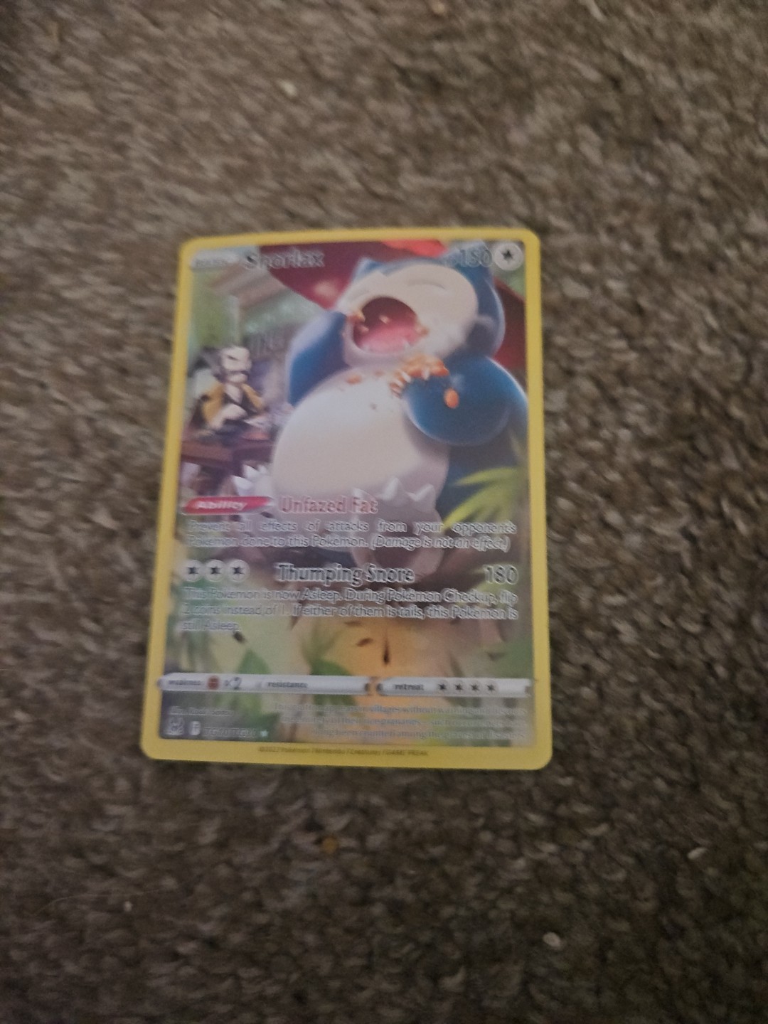 Snorlax TG10/TG30 Swsh11: Lost Origin Trainer Gallery Holo