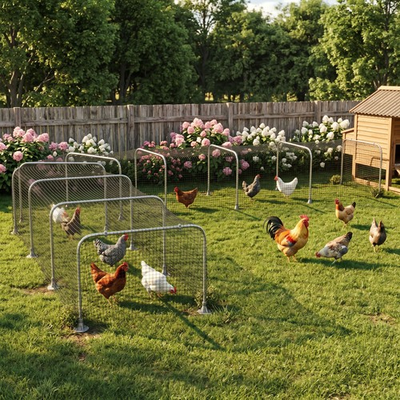 #ad PawHut Extra Long Chicken Run 354quot; x 39quot; Galvanized Steel Chicken Tunnel $79.99
