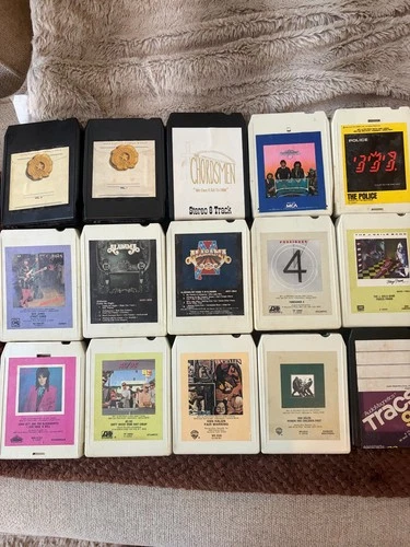 vintage set of 8 track tapes