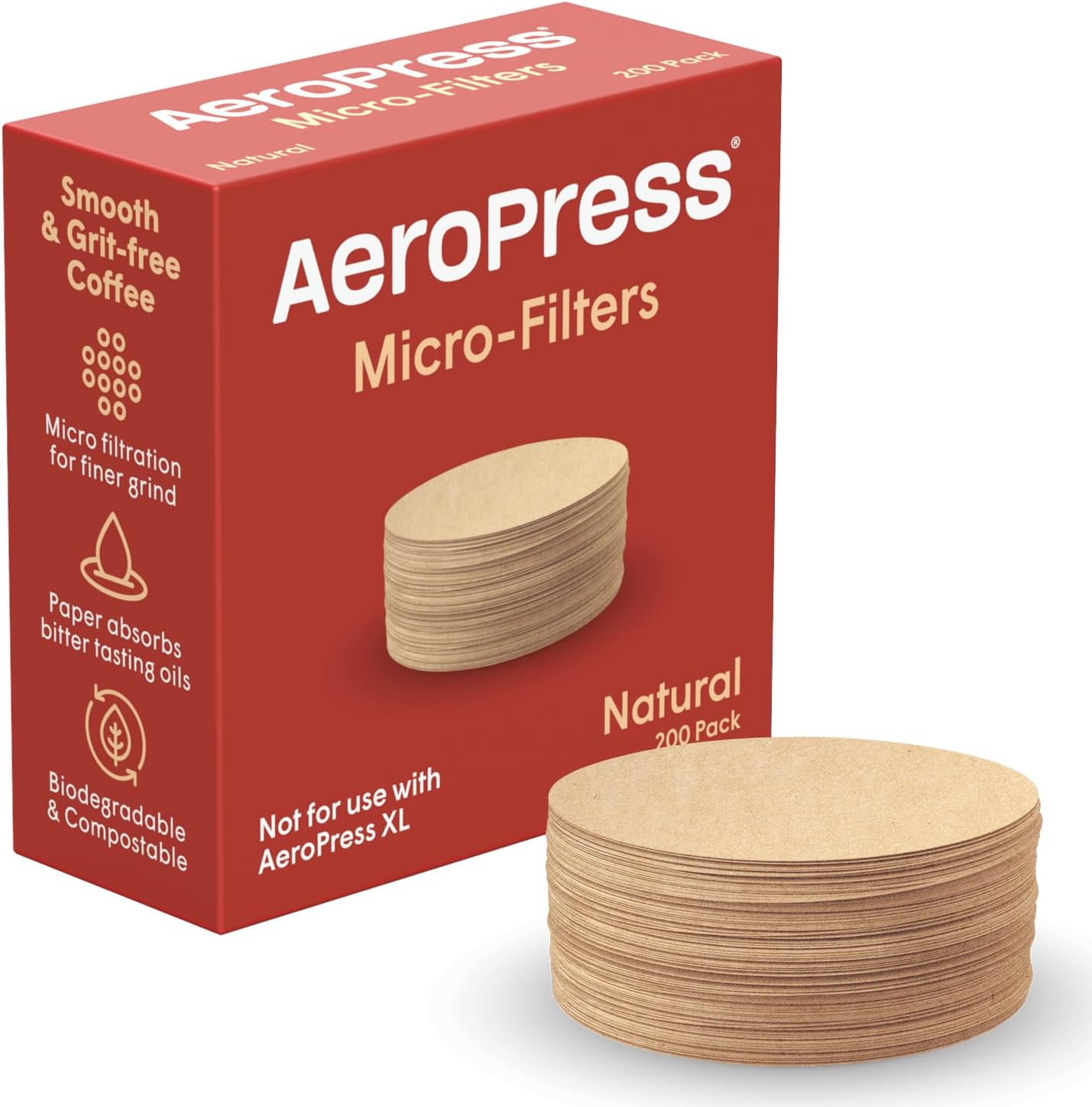 Coffee Maker Natural Paper Micro-filters &ndash; Round Replaceme