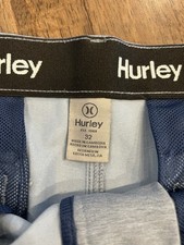 Hurley Hybrid Walk Shorts Blue Mens Size 32 Quick Dry Stretch Reflective