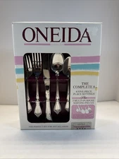 Vintage Oneida True Rose Stainless Flatware 45 Piece The Complete 8 W/ 5 Serving