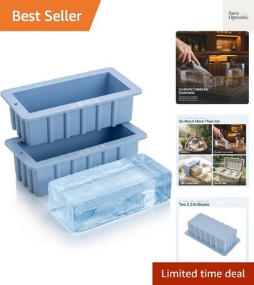 Versatile 2.5LB Silicone Ice Molds - Ideal for Ice Baths & Icy Cocktails