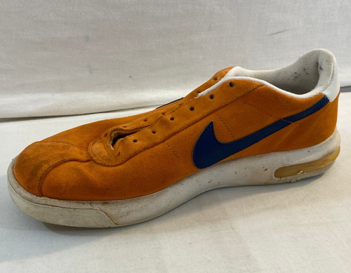 VTG Nike UVA University of Virginia Hoos Orange Leather Shoes Men Sz 10 NO LACES - Picture 6 of 17