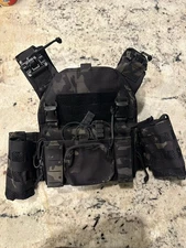 Multicam Black Tactical Vest Plate Carrier