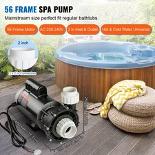 2 Speed SPA Pump;56-Frame;AC220-240V Hot Tub SPA Pump;3HP/200GPM/65.61ft High Sp