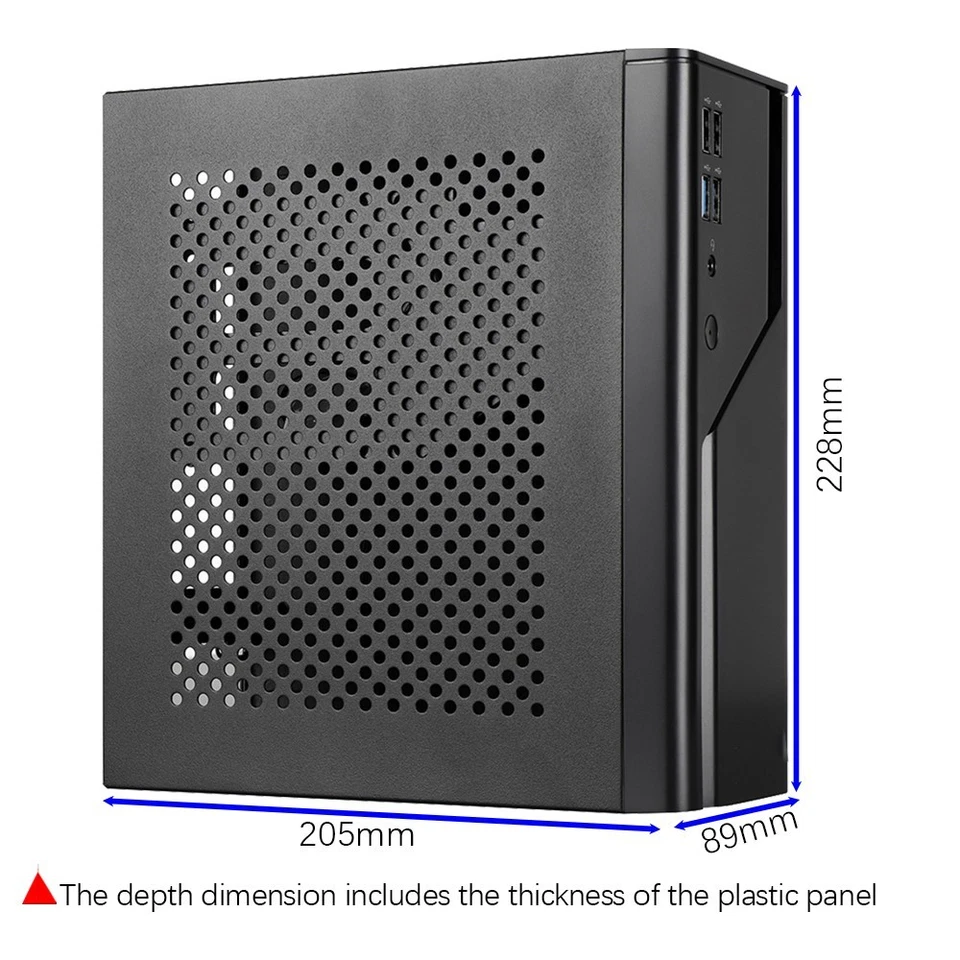 Mini-ITX Case PC RGB, USB 3.0, Case PC Gaming Compatto, SFF Computer Case - Immagine 3 di 4