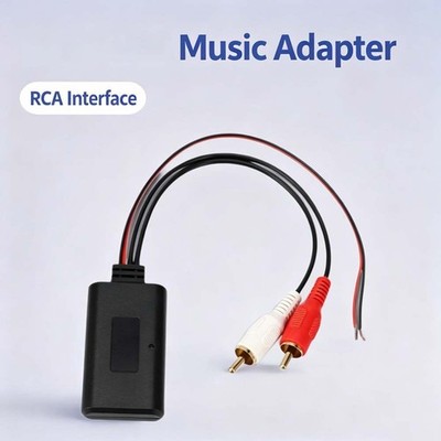 Car Audio Adapter with Dual RCA Connectors fits Music Playback in All Vehicles