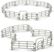 TOYMANY 20PCS Corral Fencing Panel Accessories Playset Includes 2 Gates Fences