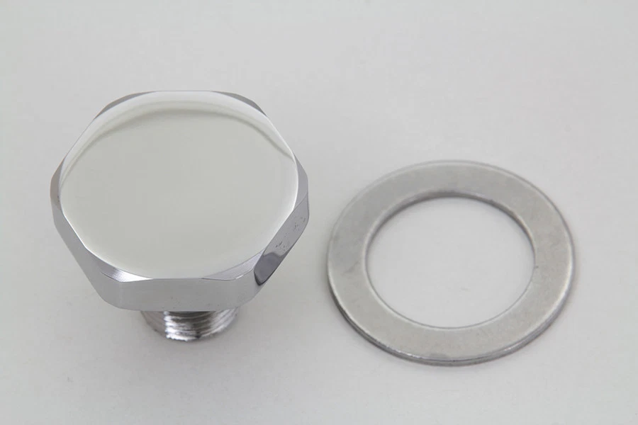 Tapón de tubo plano cromado para horquilla para Harley Davidson Foto 2 de 4