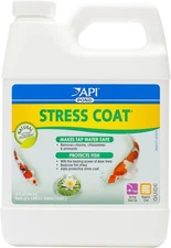 API POND STRESS COAT Pond Water Conditioner 32-Ounce Bottle 32-Ounce, multi 