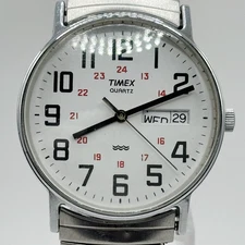 Silver Timex EasyRead Quartz WR NewBattery Runs but Day/Date doesn't work