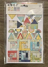 Basic Grey **PB & J** Coordinating Designer Chip Stickers Alpha & Shapes NEW