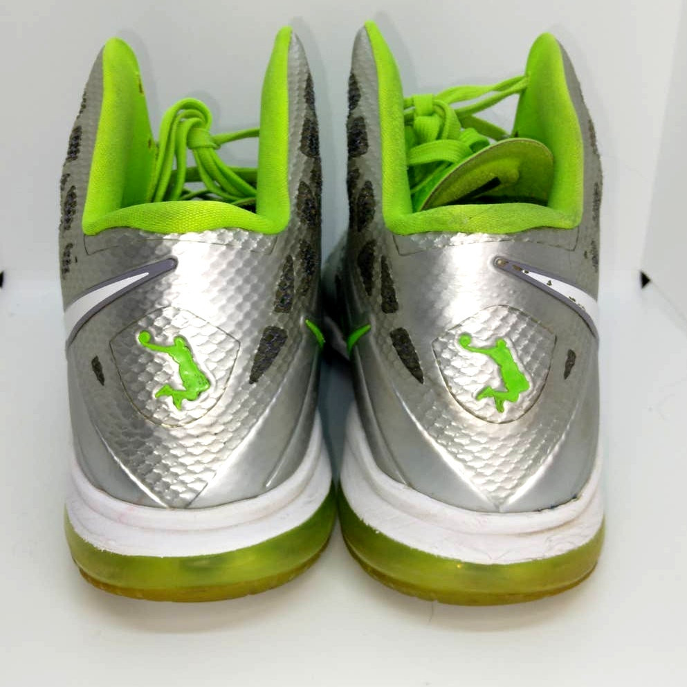 Nike Lebron 8 Punkman Men\'s Pre-owned Metallic Silver/Green Sneakers- sz. 10 1/2 Nike Lebron 8 Punkman Men main image 3