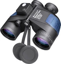 Deep Sea Waterproof Floating Binocular W/ Internal Rangefinder & Compass, Blue,